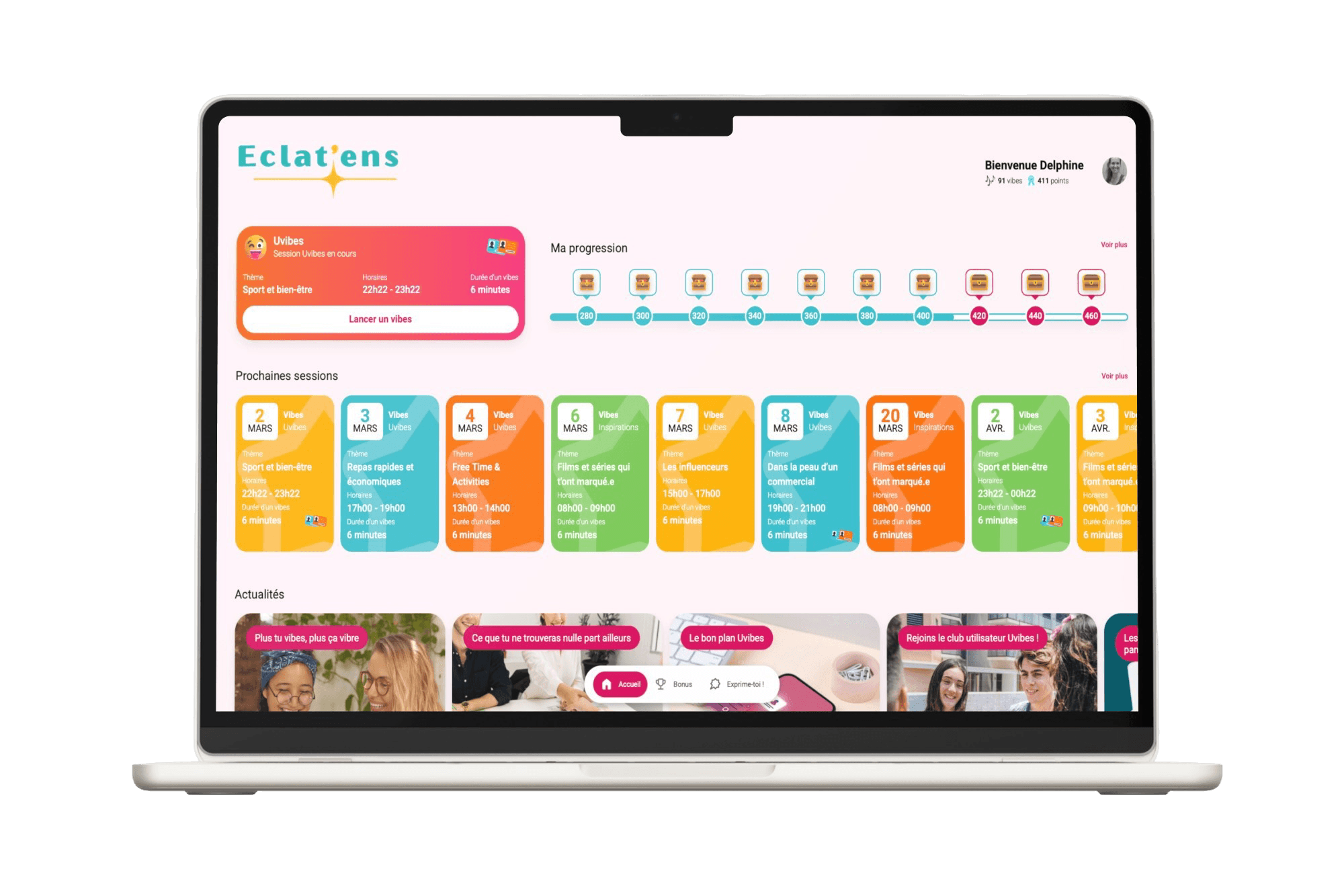 Fonctionnalités de l'application