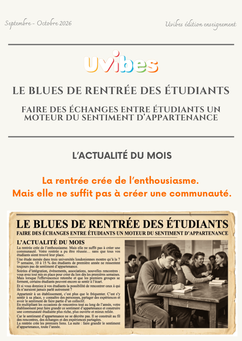 Votre journal Uvibes -Enseignement